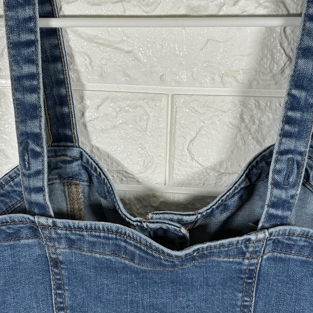 Aeropostale Womens Denim Dress Size Medium Blue Button Front Pockets - Picture 6 of 13